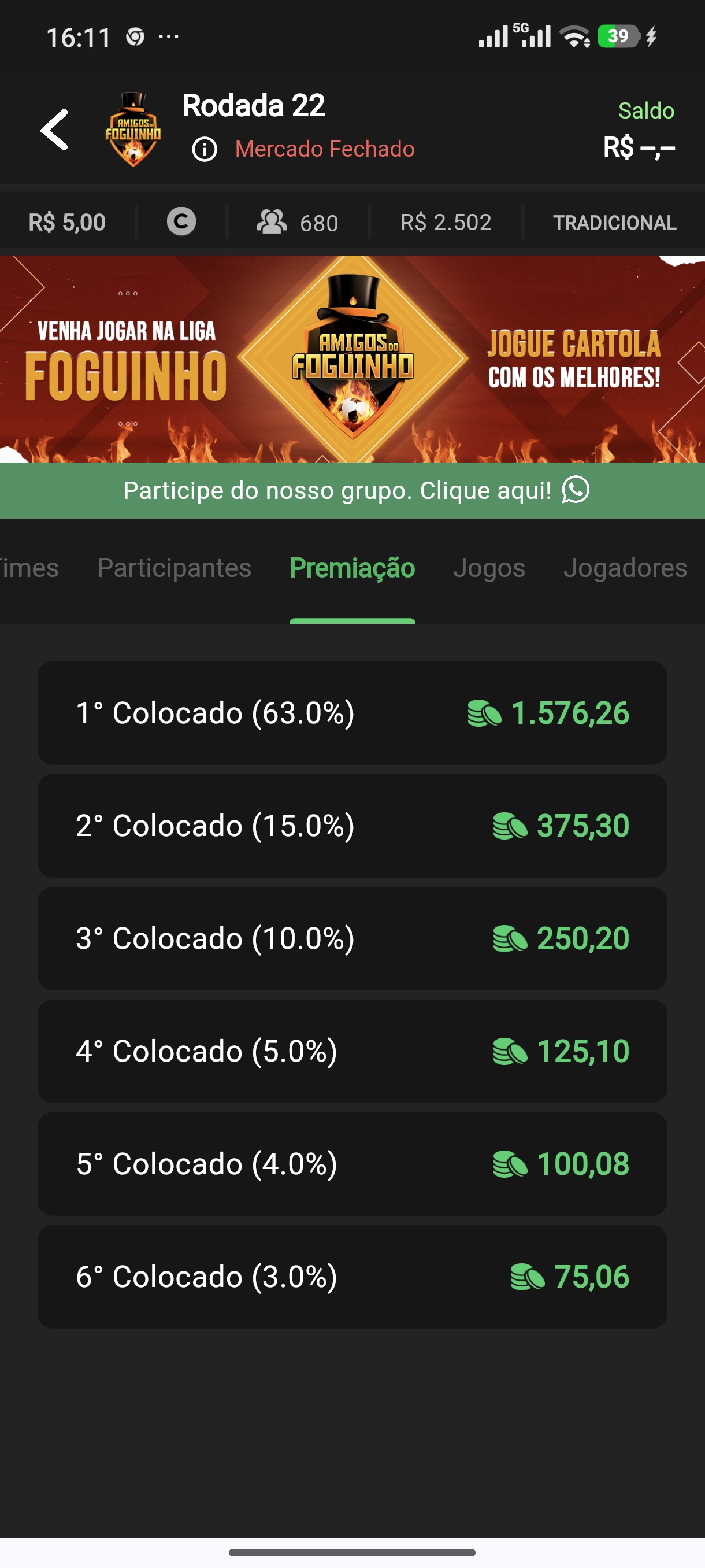 Rodada do site catimba