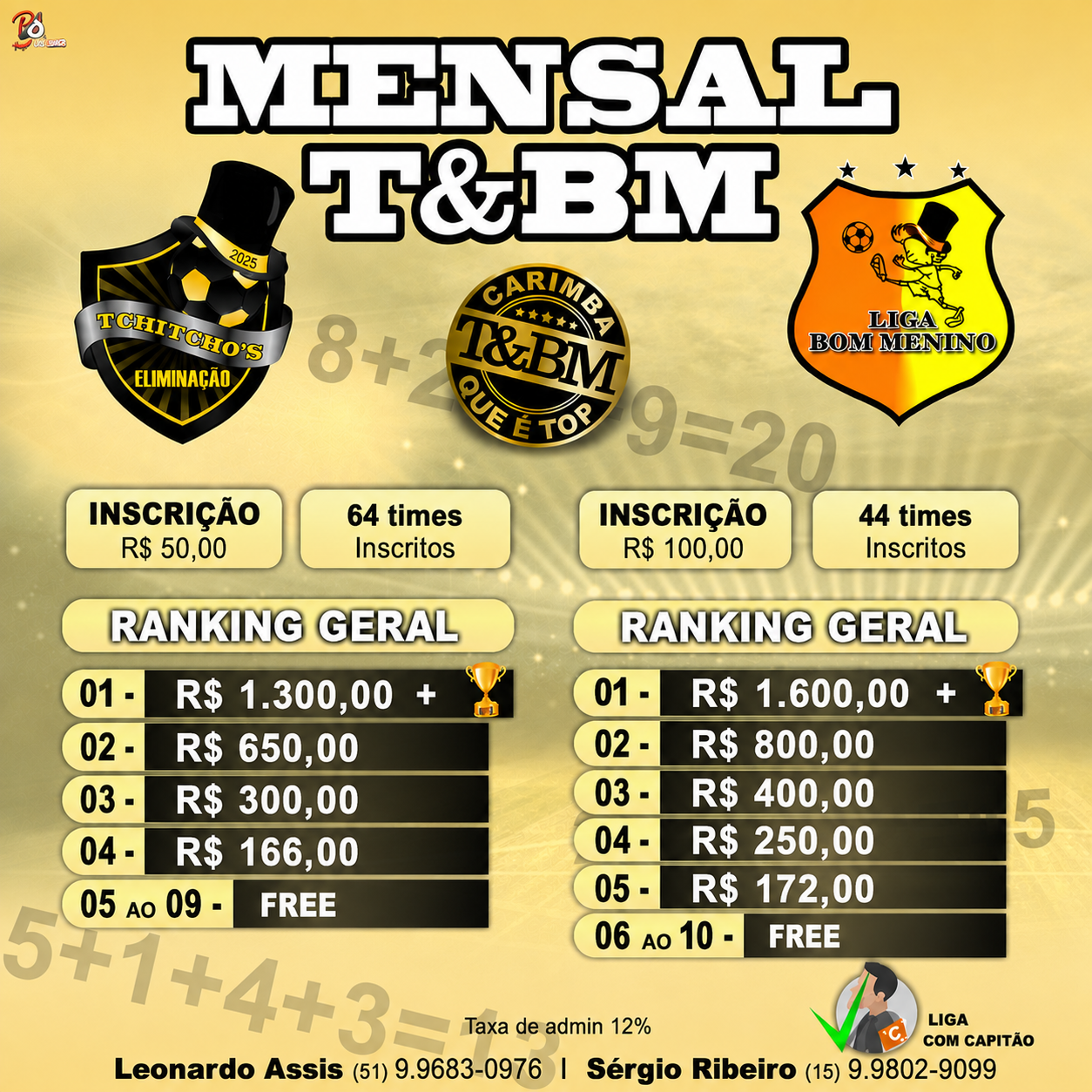 MENSAL T&BM 100,00 - AGOSTO